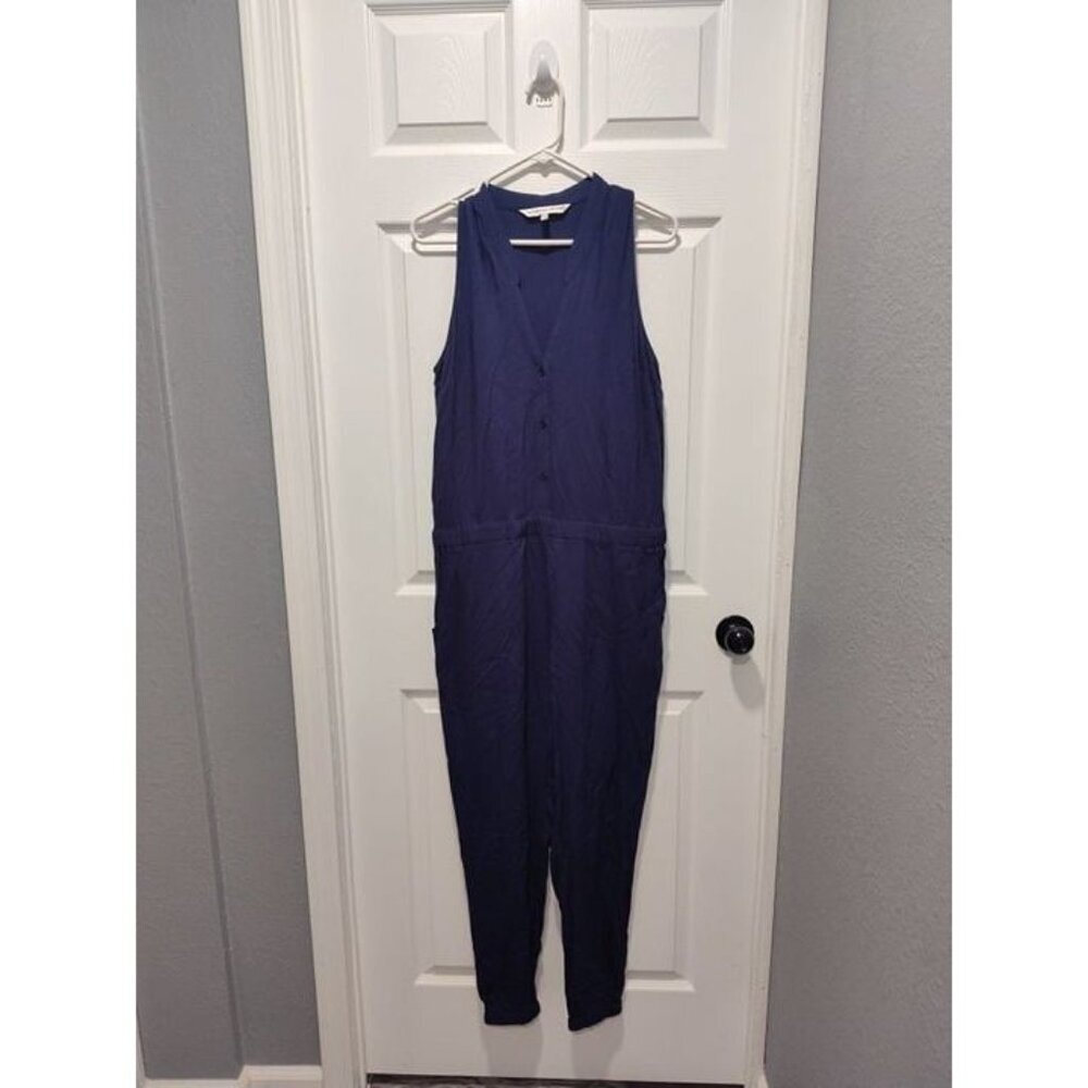 NWOT Cupcakes And Cashmere Sleeveless Jumpsuit Women's Size 8 Navy blue Rayon